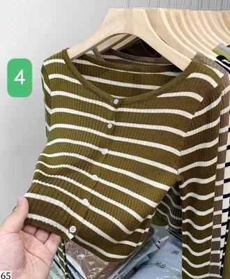 Áo len cadigan kẻ sọc 1109