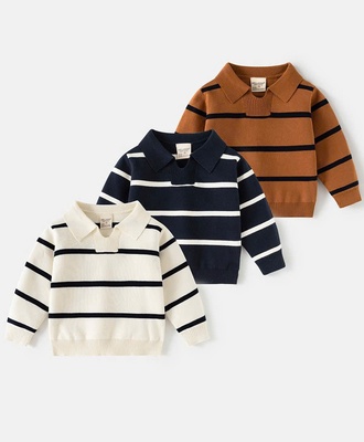 Áo len polo kẻ ngang 1309