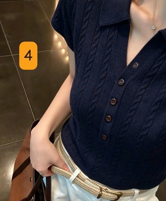 Áo len cổ polo nữ 1309