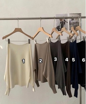 Áo len nữ cổ ngang 1409