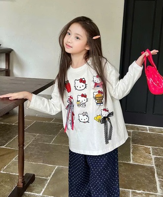 Áo dài tay kitty 2409