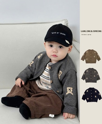 Áo cadigan gấu bé 0310