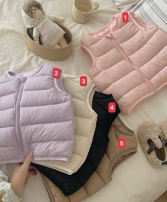 Áo gile trơn lông vũ 0410