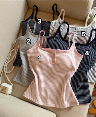 Áo tanktop sọc kèm mút ngực 0610