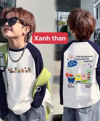 Áo cotton dài tay bé 0810