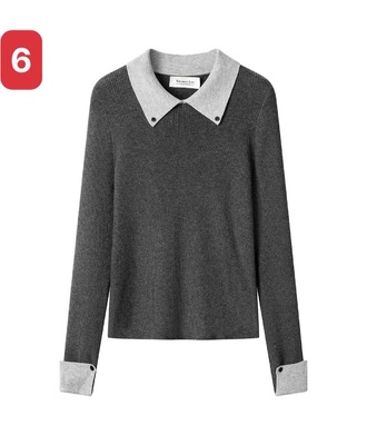 Áo len dệt kim cổ polo 0810