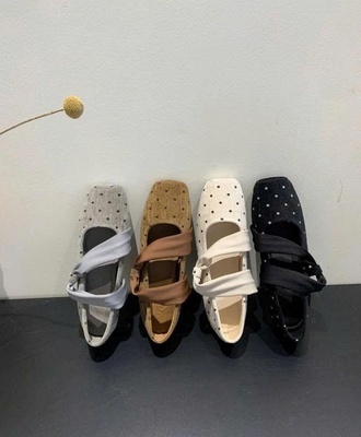 Giầy búp bê chấm bi nữ 0810